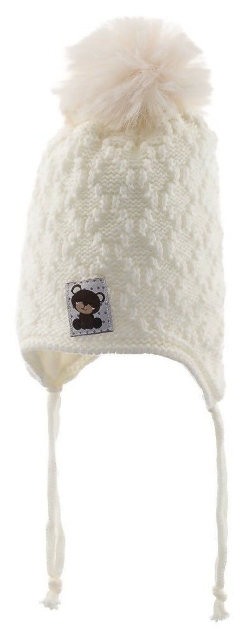 Infant & Toddler Knitted Winter Beanie with Furry Lined Earflaps For