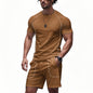 Minimalism Short Sleeve Shorts Suit