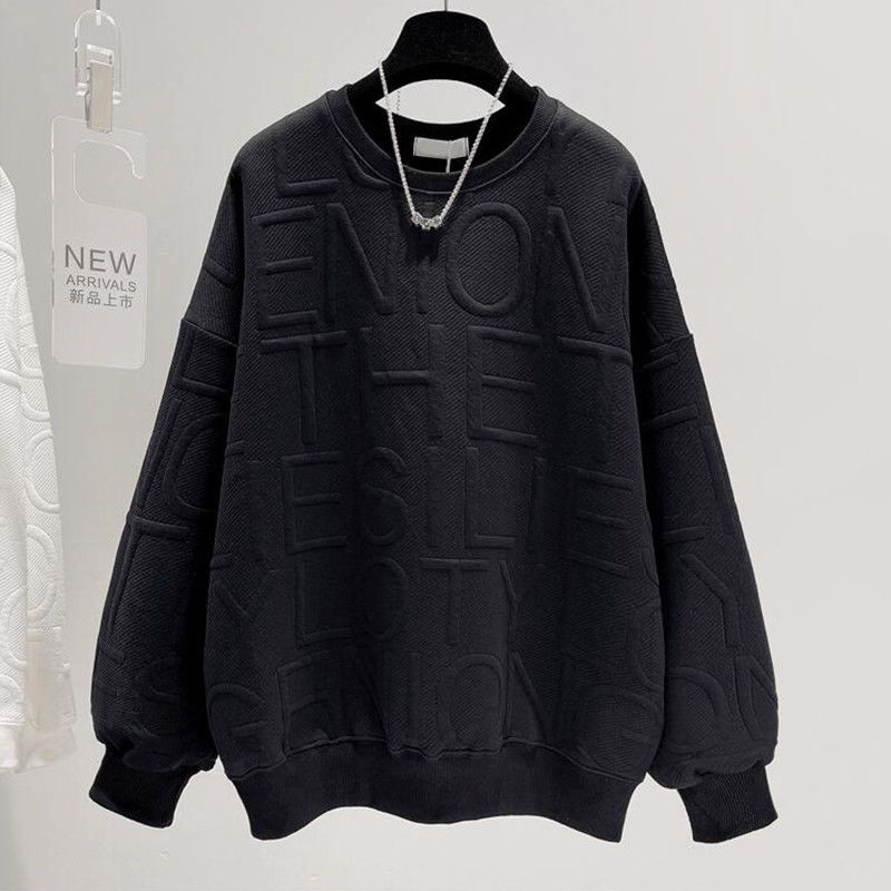 Trendy Round-neck Non-hoodie Thin Loose Long Sleeve Top