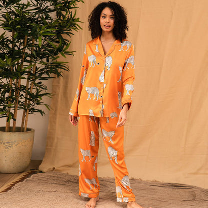 Women's Printed Long-sleeved Pajamas