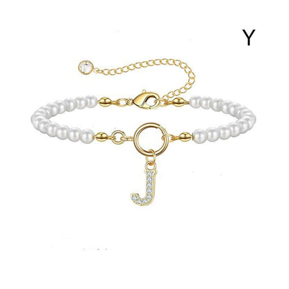 2024 New Fashion Toggle Clasp Initial Bracelet Women A-Z Letter