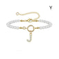 2024 New Fashion Toggle Clasp Initial Bracelet Women A-Z Letter