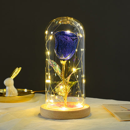 Rose Flowers LED Light In Glass