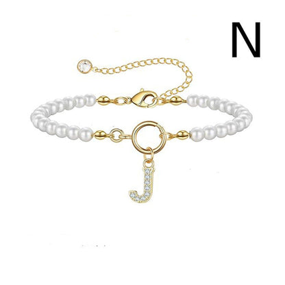 2024 New Fashion Toggle Clasp Initial Bracelet Women A-Z Letter