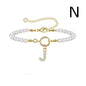 2024 New Fashion Toggle Clasp Initial Bracelet Women A-Z Letter