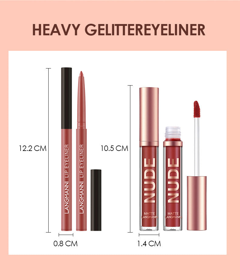 Lip Liner And Lipstick Makeup 12 Pcs