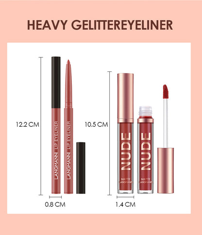 Lip Liner And Lipstick Makeup 12 Pcs