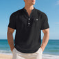 Summer American Linen Men's T-shirt Loose Casual