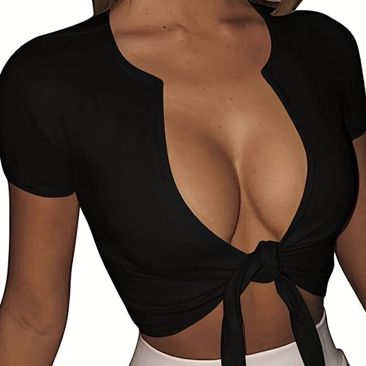Ladies' Chest Tie Fashion T-shirt