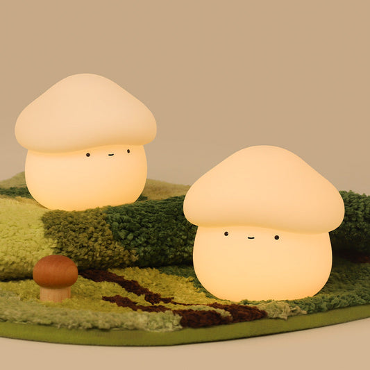UNew Mushroom Small Night Lamp Cute Silicone Sleeping Timing Night