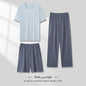 Men's Pajamas Thin Three-piece Home Wear