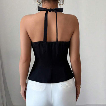Halter Vest Strappy Sleeveless Cardigan