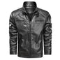 Men's Faux Leather Cafe Racer Jacket