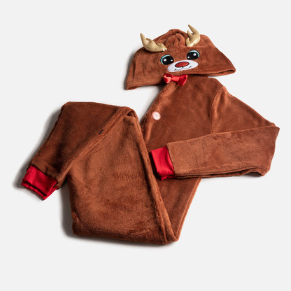 🦌 Reindeer Onesie – Cozy Holiday Pajamas Festive