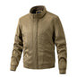 Men's Stand-up Collar Slim Fit Suede Jacket