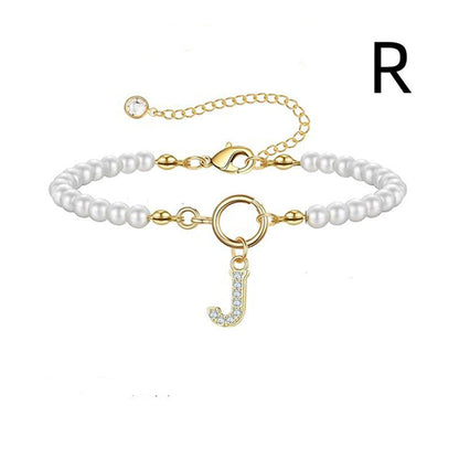 2024 New Fashion Toggle Clasp Initial Bracelet Women A-Z Letter