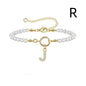 2024 New Fashion Toggle Clasp Initial Bracelet Women A-Z Letter