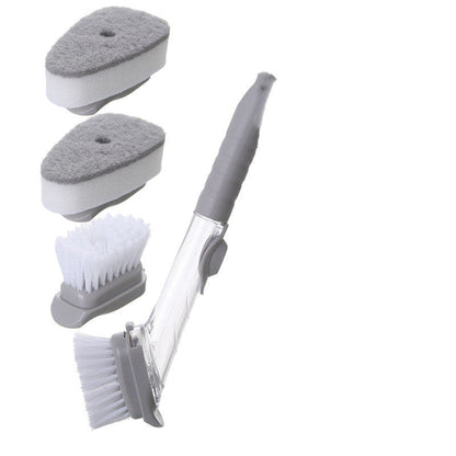 2 In1 Long Handle Cleaning Brush With Removable Brush Head Ktichen