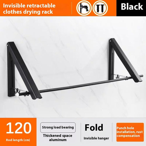 Punch-free Space Aluminum Foldable Invisible Folding Retractable Wall