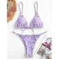 Summer Flowers Print Bikini Sexy Beach Swimming Suit Fashion Push Up