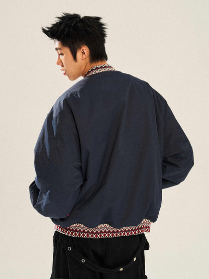 Quilted Baseball Uniform Jacket