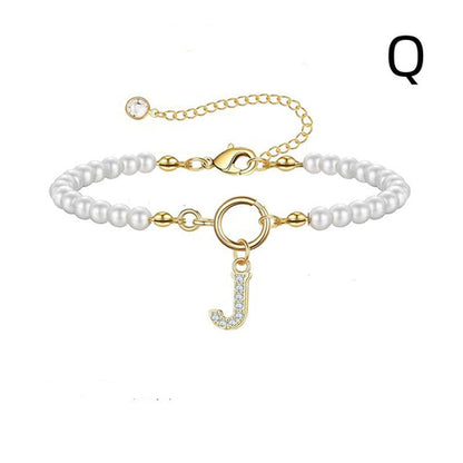 2024 New Fashion Toggle Clasp Initial Bracelet Women A-Z Letter
