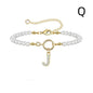 2024 New Fashion Toggle Clasp Initial Bracelet Women A-Z Letter