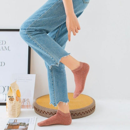 10 Colors Women's Sock Colorful Art Cute Short