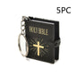 Mini English HOLY BIBLE Key Chains Real Paper Readable Bible Christian