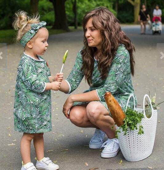 Parent-child skirt printed