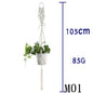Flower Pot Net Bag Beige Cotton Rope Indoor Plant Hanger Hanging