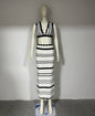 2pcs Striped Bikini Casual Vest Sling Top Suit Beach Summer Y2K Long