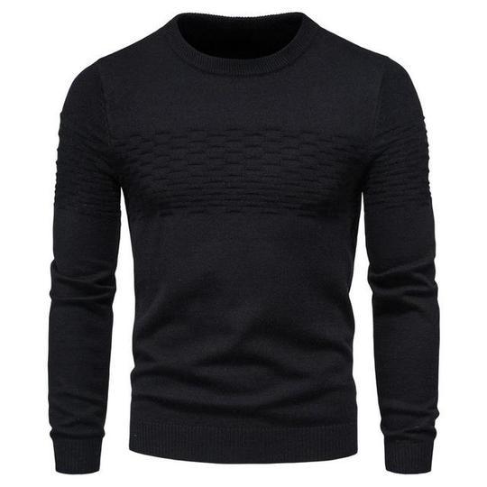 Men's casual slim pullover round neck