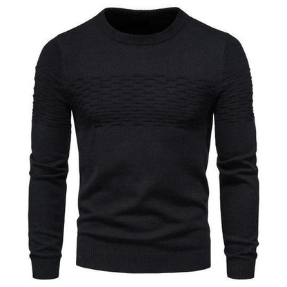 Men's casual slim pullover round neck