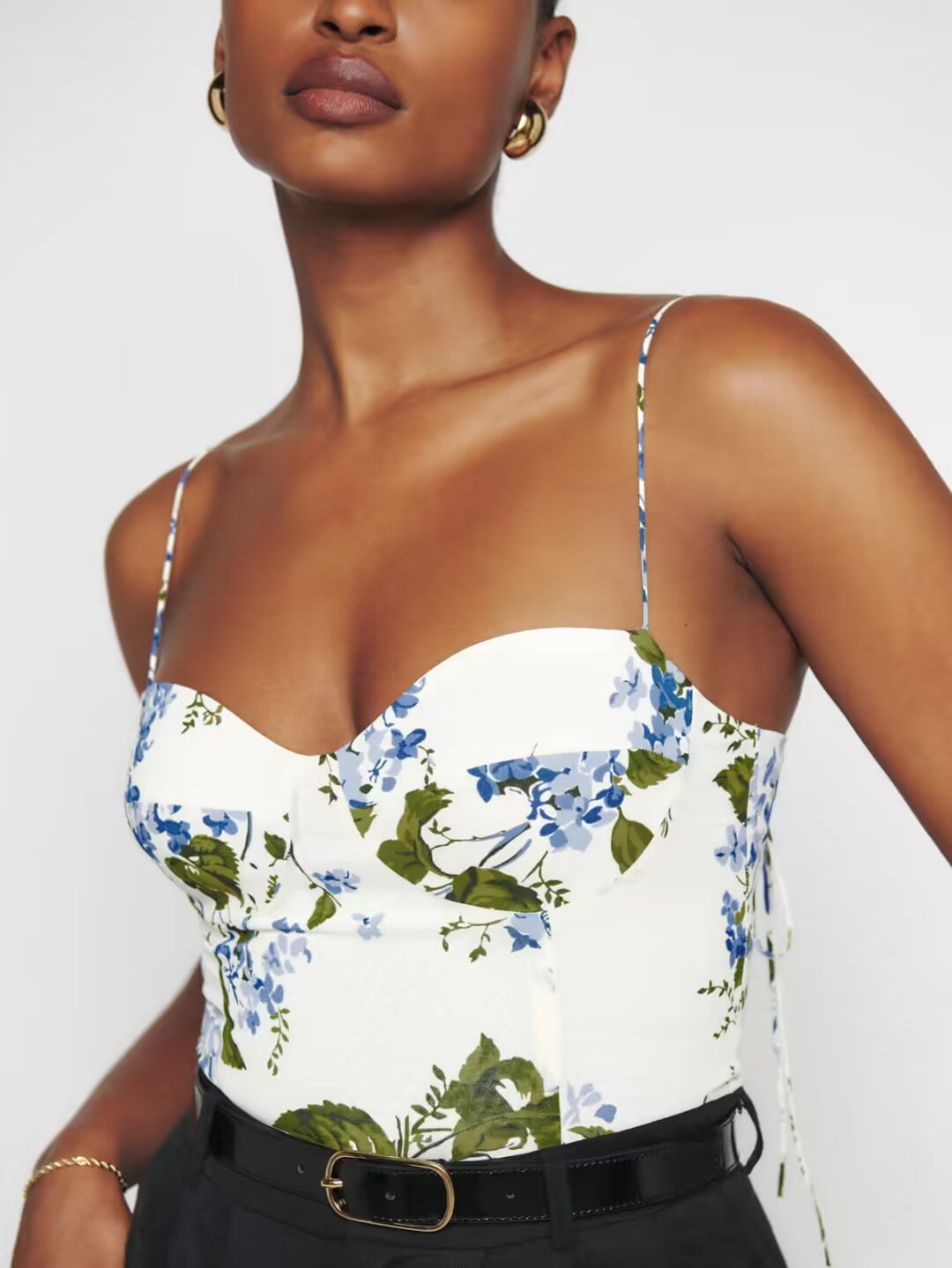 Summer Sweet French Vintage Floral Printed Sexy Slim Fit Slimming