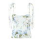 Summer Sweet French Vintage Floral Printed Sexy Slim Fit Slimming