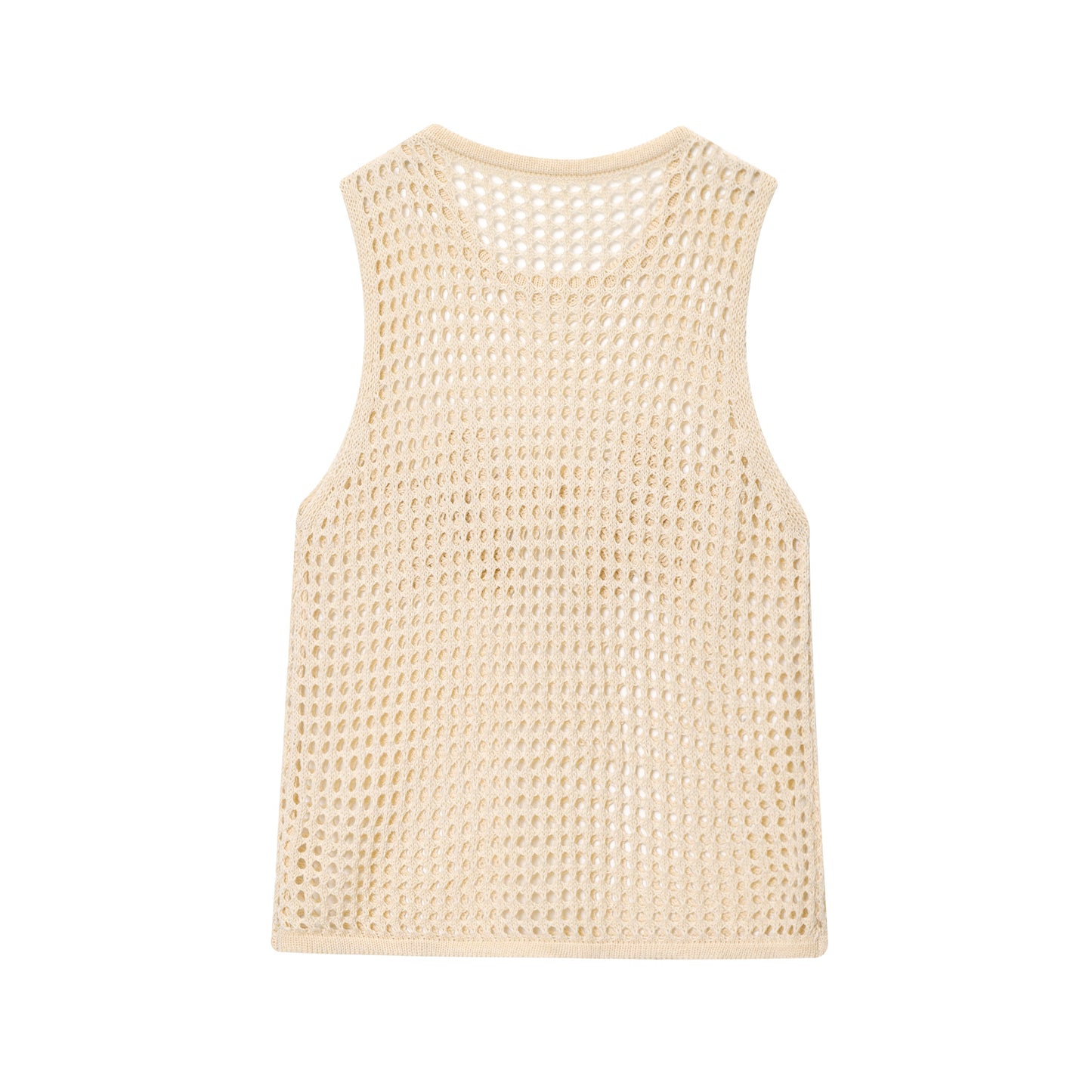 Women Clothing All Matching Pullover round Neck Sleeveless Hollow Out