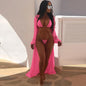 Bikini + long sleeve blouse three-piece swimsuit