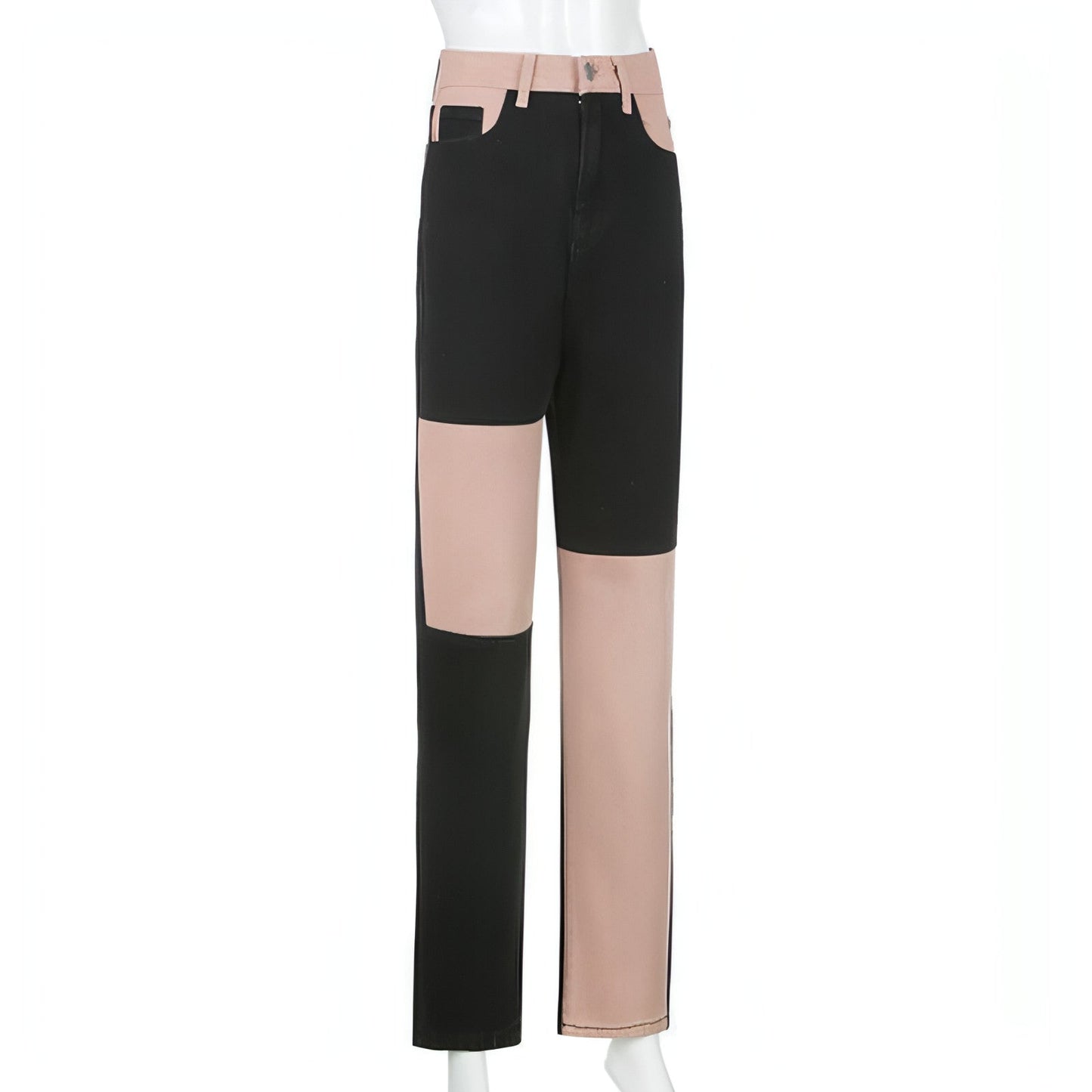 DenimDare™ Stitching High-rise Straight-leg Jeans Women