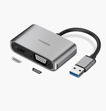 Multi-Display 2in1 USB to HDMI-compatible Converter for Windows 7 8