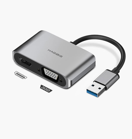 Multi-Display 2in1 USB to HDMI-compatible Converter for Windows 7 8