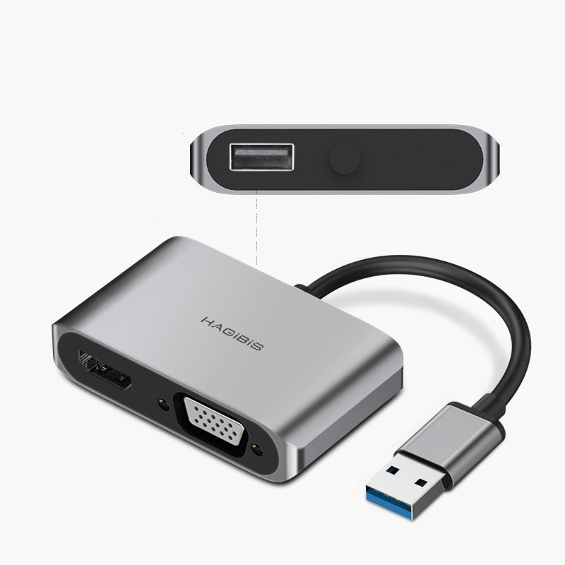 Multi-Display 2in1 USB to HDMI-compatible Converter for Windows 7 8