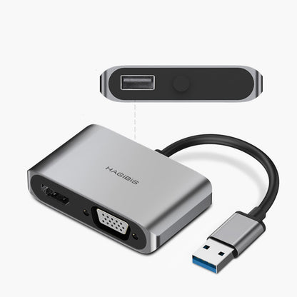 Multi-Display 2in1 USB to HDMI-compatible Converter for Windows 7 8