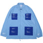Waterproof And Windproof Men'S High Street Multi-Pocket Shirt