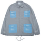 Waterproof And Windproof Men'S High Street Multi-Pocket Shirt