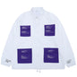 Waterproof And Windproof Men'S High Street Multi-Pocket Shirt