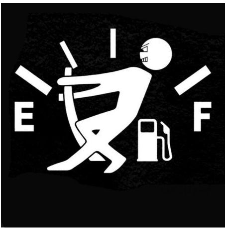 Funny Car Sticker Pull Fuel Tank Pointer