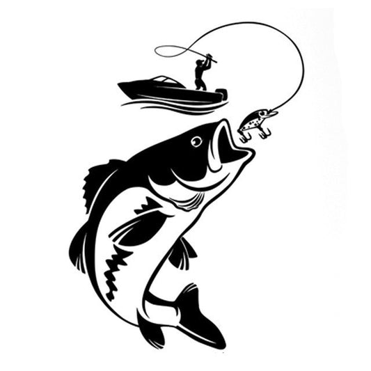 Fishing Car Waterproof Sticker