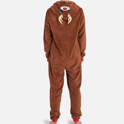 🦌 Reindeer Onesie – Cozy Holiday Pajamas Festive