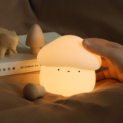 UNew Mushroom Small Night Lamp Cute Silicone Sleeping Timing Night